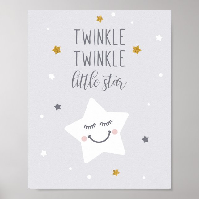 Poster Arte de Parede Tinkle Tinkle Little Star para Berç (Frente)