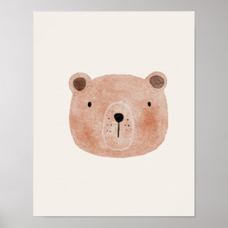 Poster Arte de Parede Urso de Pelúcia Para Berçário