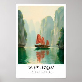Poster Arte de Parede Wat Arun Banguecoque Tailândia, Tem