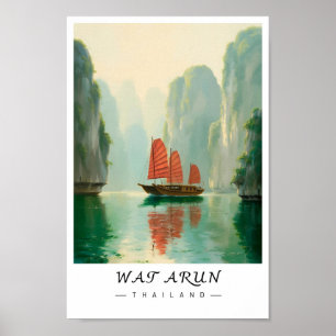 Poster Arte de Parede Wat Arun Banguecoque Tailândia, Tem