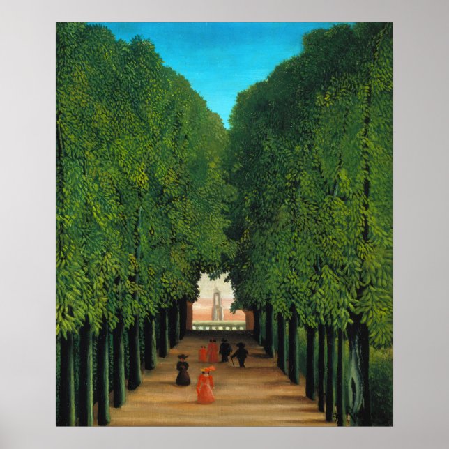 Poster Arte de Parque com Árvores Verdes de Paris de Henr (Frente)