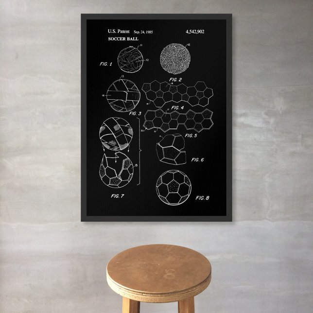 Poster Arte de Patentes de Bola de Futebol (Criador carregado)