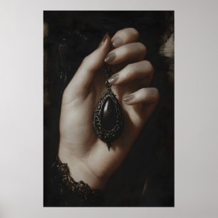 Poster Arte de Pingente Gótico Vitoriano Imprimível Escur