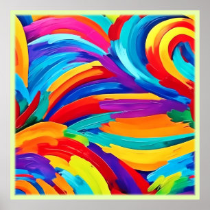 Poster Arte de pintura em Abstrato de espiral