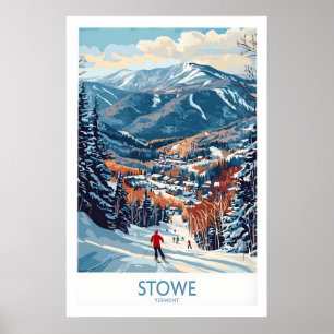 Poster Arte de Pista de Esqui Vermont 1