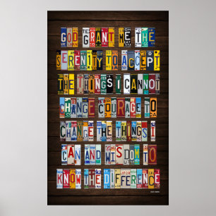 Poster Arte de Placa de Oração de Serenidade