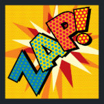 Póster Arte de Pop de Livro Retrópico de Diversão ZAP<br><div class="desc">Um design de inspiração pop de arte,  inspirado em quadrinhos divertidos,  legal e modernos,  que coloca o wham,  zap,  pow no dia de qualquer super-herói. Desenvolvido pela ComicBookPop © em www.zazzle.com/comicbookpop*</div>