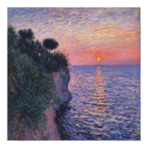 Arte de pôr do sol pacífica e fofa Decoração de Ap