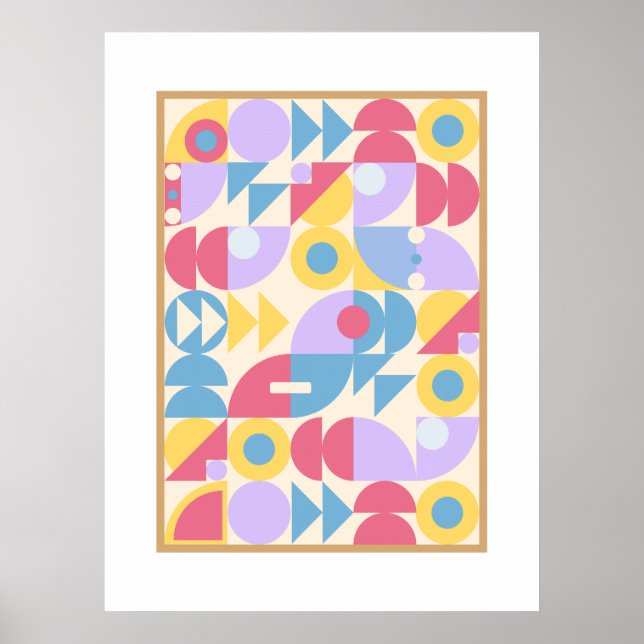 Poster Arte de pôster bauhaus clássico para parede (Frente)