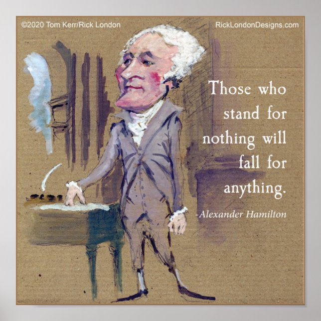 Poster Arte de pôster de Alexander Hamilton & Citação (Frente)