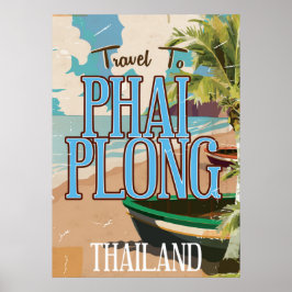 Poster Arte de pôster de viagem vintage Phai Plong Tailân
