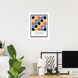 Poster arte de pôster geométrico bauhaus vintage clássico