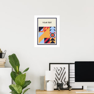 Poster Arte de pôster geométrico Bauhaus vintage clássico