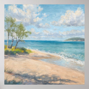 Poster Arte de praia fina brisa costeira