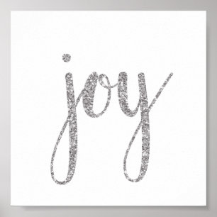 Póster Arte de prata da parede do feriado da faísca