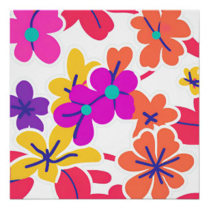 Póster Arte de Primavera para Nostalgia Vibrante de Flor