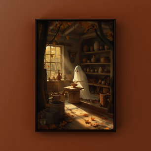 Poster Arte de Queda de Fantasmas de Halloween Spooky par