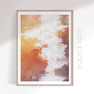 Poster Arte de queda de pintura de abstrato crua russa