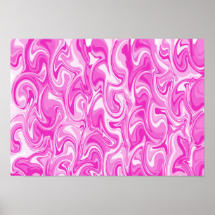 Poster Arte de Redemoinho Abstrato - Magenta