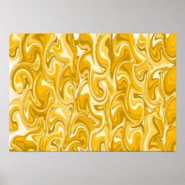 Poster Arte de Redemoinho Abstrato - Marrom