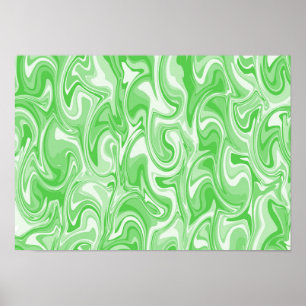Poster Arte de Redemoinho Abstrato - Verde