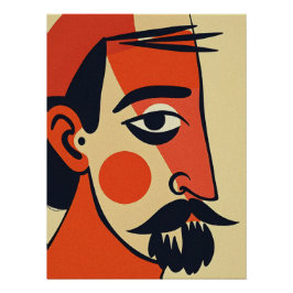 Póster Arte de Retrato Abstrato