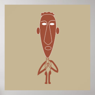 Poster arte de retrato abstrato moderna