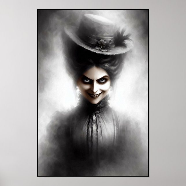 Poster Arte de retrato assustador da era vitoriana (Frente)