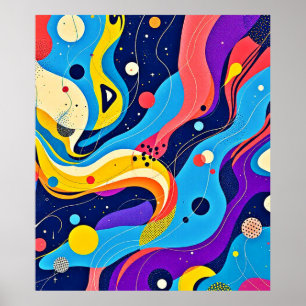Poster Arte de ritmo cósmico