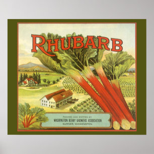 Poster Arte de rótulo de lata de legume vintage, Fazenda