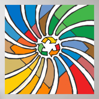 Póster Arte de Sinal de reciclar