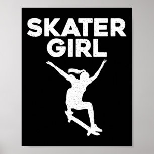 Poster Arte de skate legal para meninas adolescentes skat