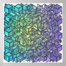 Arte de Tecido e Papel Cubista de Cor Plana Sem Co