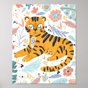 Poster Arte de Tigre Fofo