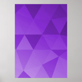 Poster Arte de Triângulo Abstrato - Tons Vermelhos