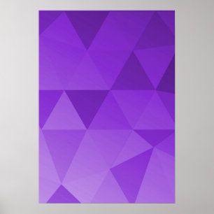Poster Arte de Triângulo Abstrato - Tons Vermelhos