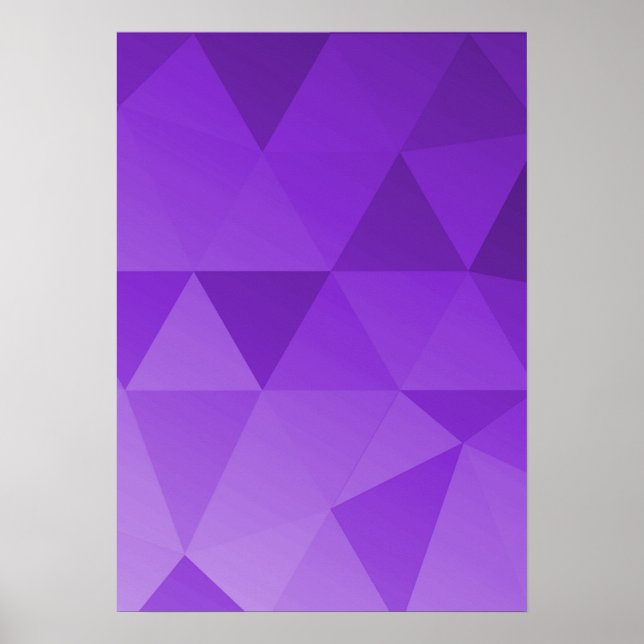 Poster Arte de Triângulo Abstrato - Tons Vermelhos (Frente)