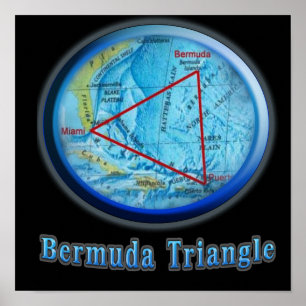 Póster Arte de triângulo das Bermudas