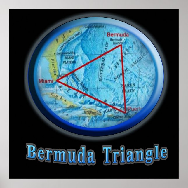 Poster Arte de triângulo das Bermudas (Frente)