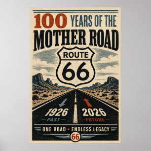 Poster Arte de Tributo à Rodovia do Deserto do Centenário