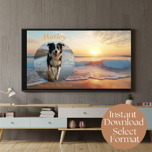 Poster Arte de TV Personalizada de Memorial de Pet Digita