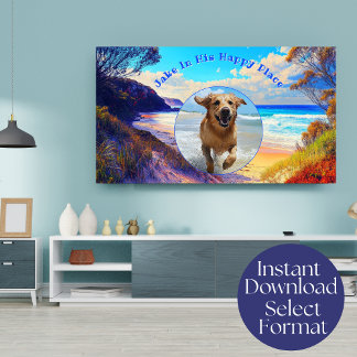 Poster Arte de TV Personalizada Digital Praia Feliz