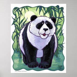 Poster Arte de Urso de Panda Bonita