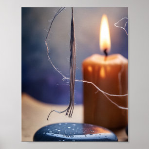 Poster arte de velas românticas