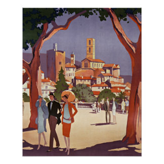 Póster Arte de Verão Vintage Grasse