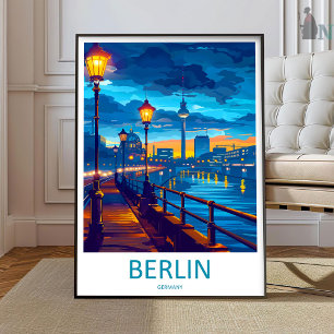 Poster Arte de Viagem de Berlim Parede Arte de Berlim Pen