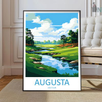 Arte de viagem do campo de golfe de Augusta Impres