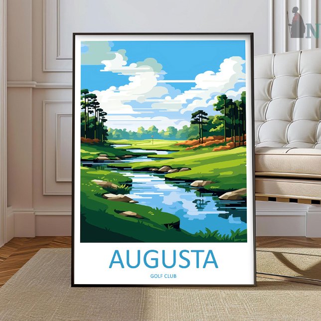 Poster Arte de viagem do campo de golfe de Augusta Impres (Criador carregado)