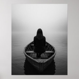 Poster Arte de Viagem Feminina Solo e Nebulosa