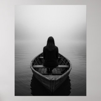 Poster Arte de Viagem Solo Feminino Nebulosa e Livre